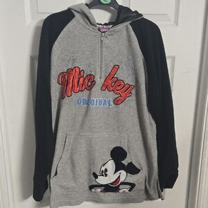 Disney Gray and Black Mickey Mouse Hoodie